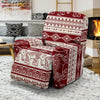 Red Aztec Elephant Pattern Print Recliner Cover-grizzshop