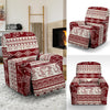 Red Aztec Elephant Pattern Print Recliner Cover-grizzshop