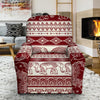 Red Aztec Elephant Pattern Print Recliner Cover-grizzshop