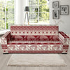 Red Aztec Elephant Pattern Print Sofa Covers-grizzshop