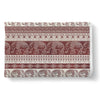 Red Aztec Elephant Pattern Print Throw Blanket-grizzshop