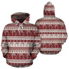 Red Aztec Elephant Pattern Print Women Men Pullover Hoodie-grizzshop