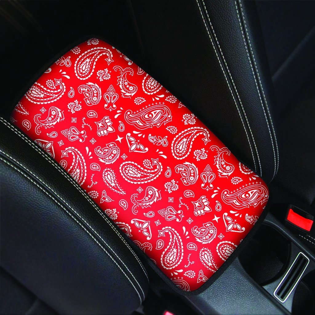Red Bandana Car Console Cover-grizzshop