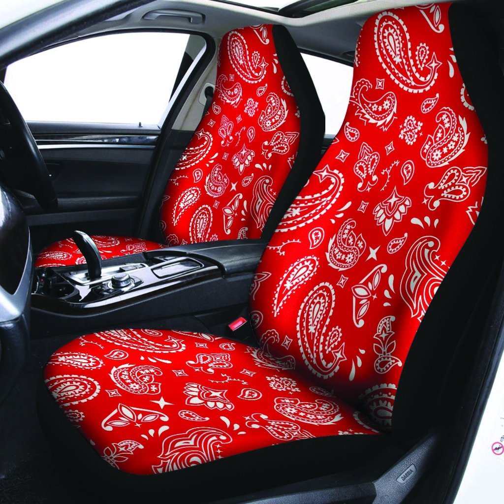 Red Bandana Car Seat Covers-grizzshop
