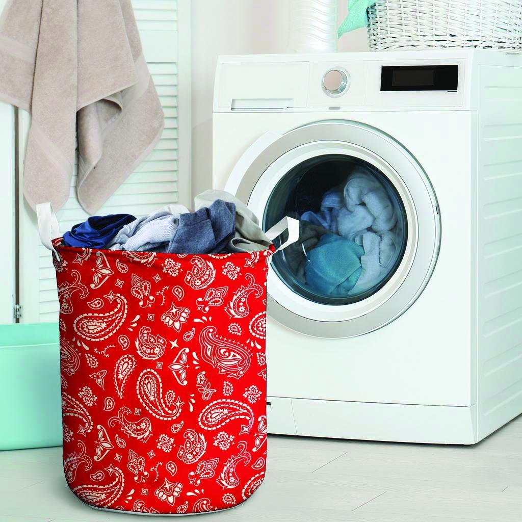 Red Bandana Laundry Basket-grizzshop