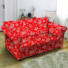 Red Bandana Loveseat Cover-grizzshop