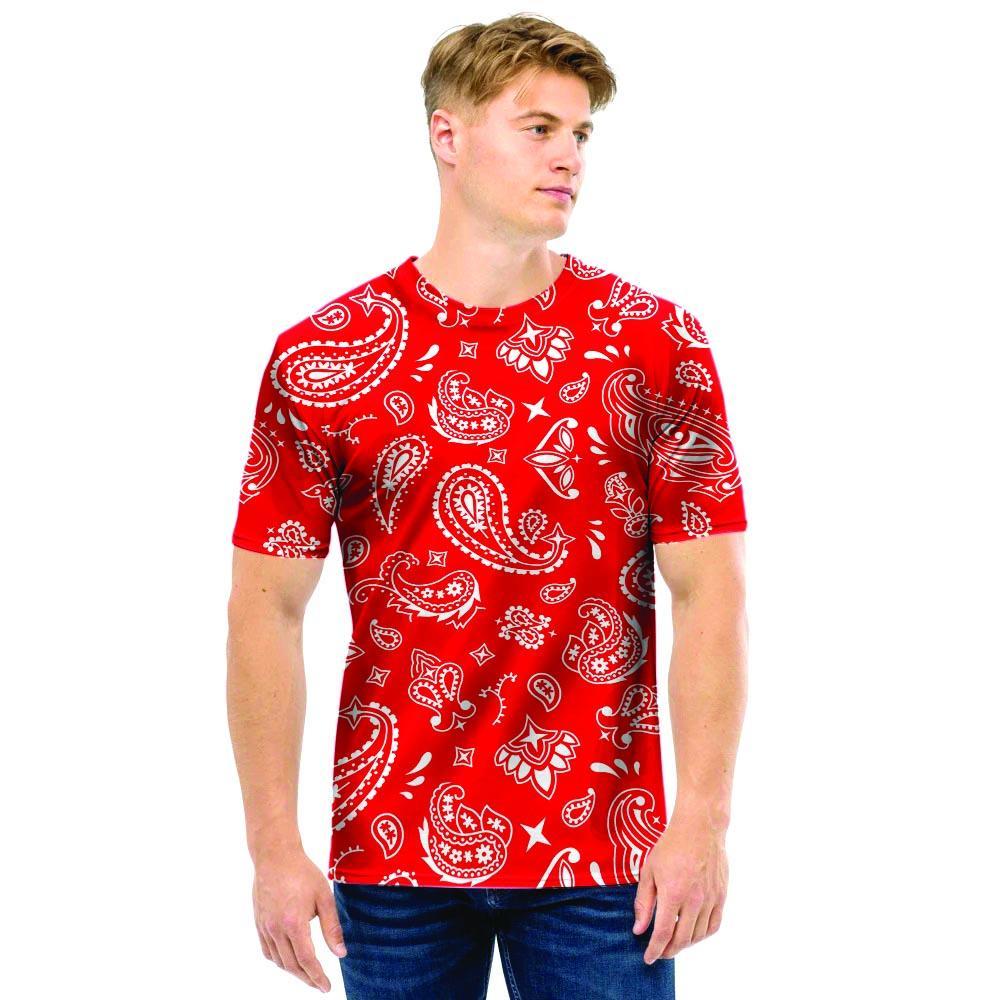 Grizzshop Red Bandana Men T Shirt