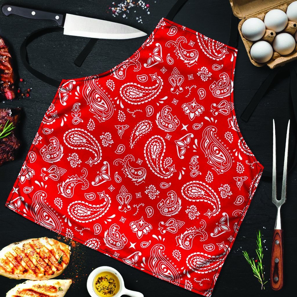 Red Bandana Men's Apron-grizzshop