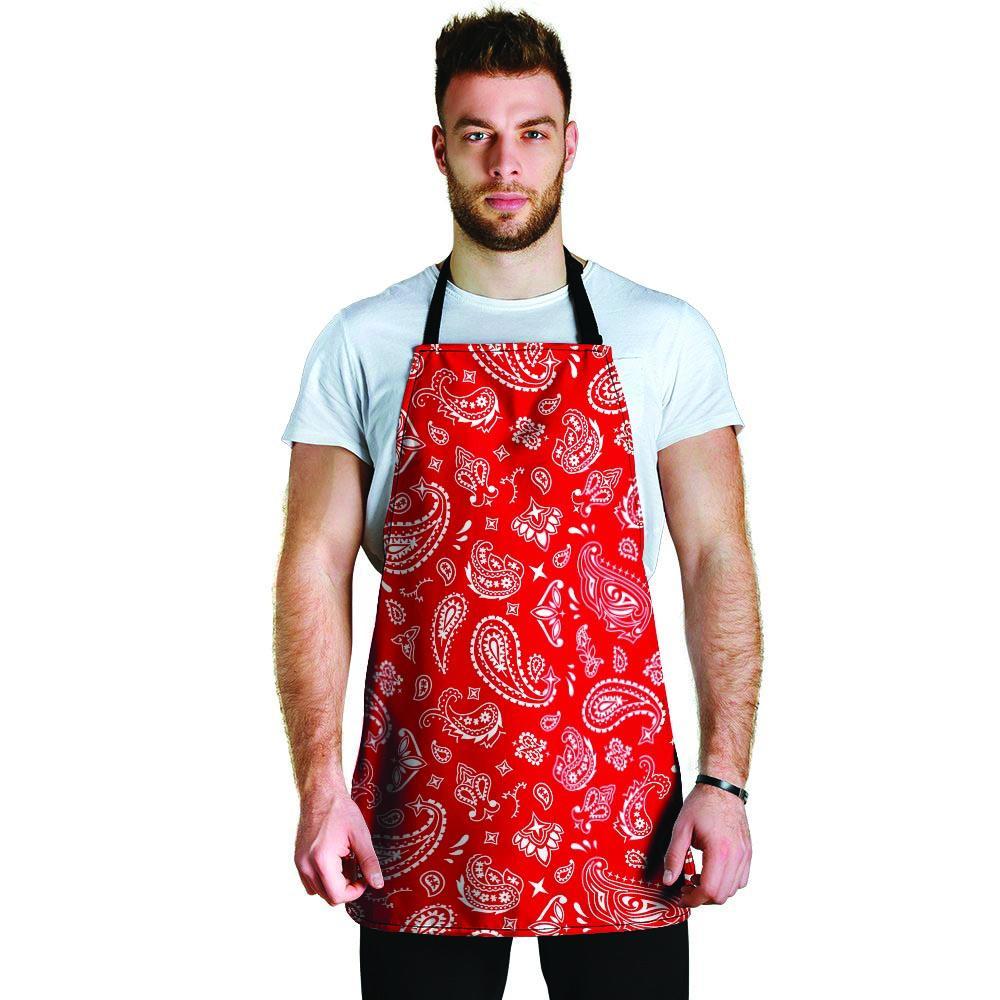 Red Bandana Men's Apron-grizzshop