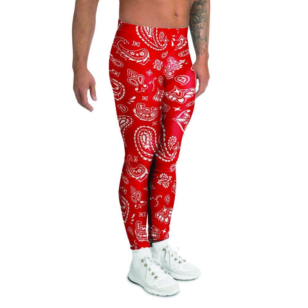 Red Bandana Men's Leggings-grizzshop