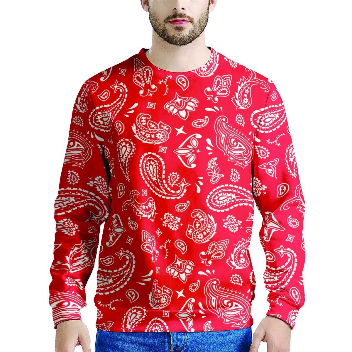 Red Bandana Men's Sweatshirt-grizzshop