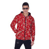 Red Bandana Men's Zip Up Hoodie-grizzshop