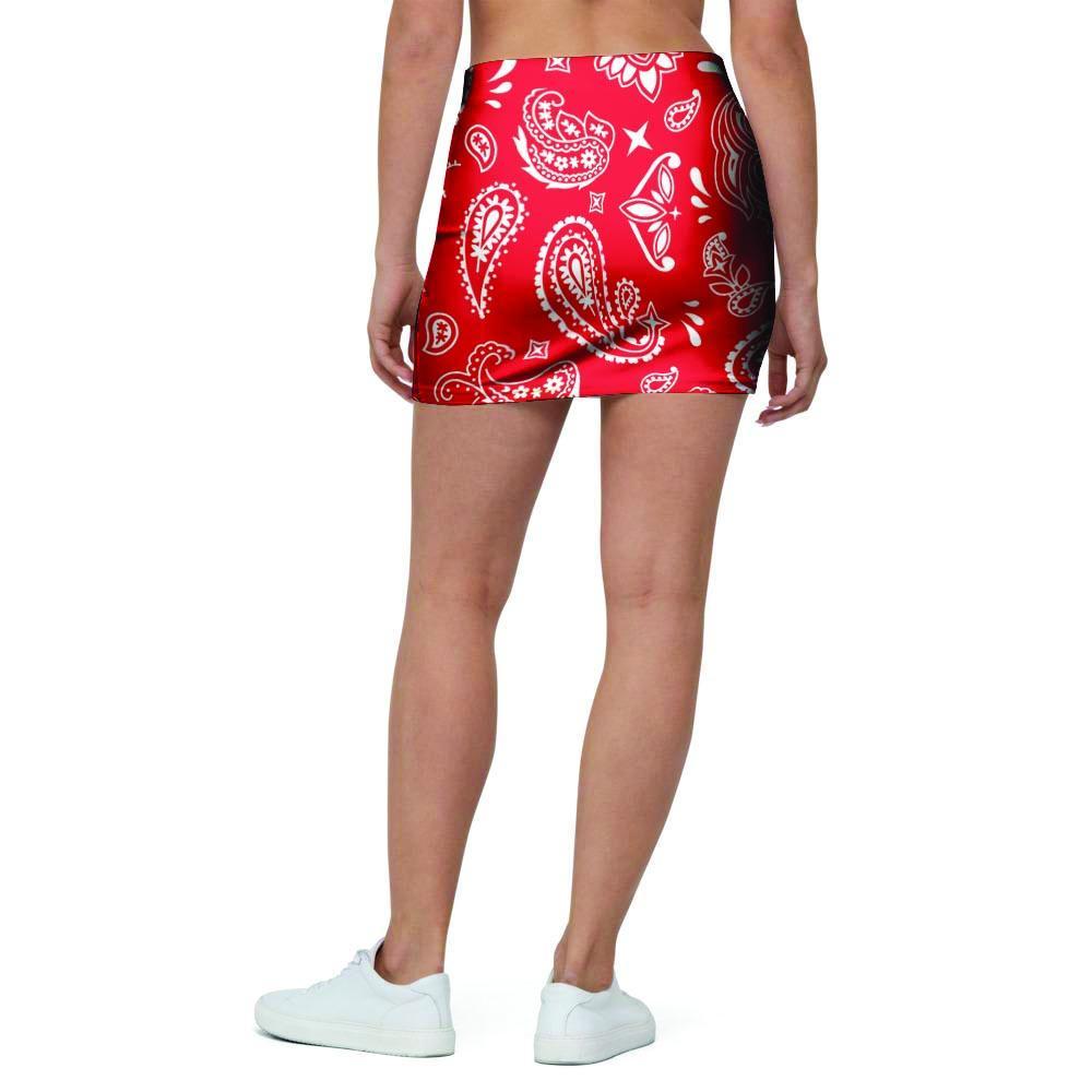 Red Bandana Mini Skirt-grizzshop