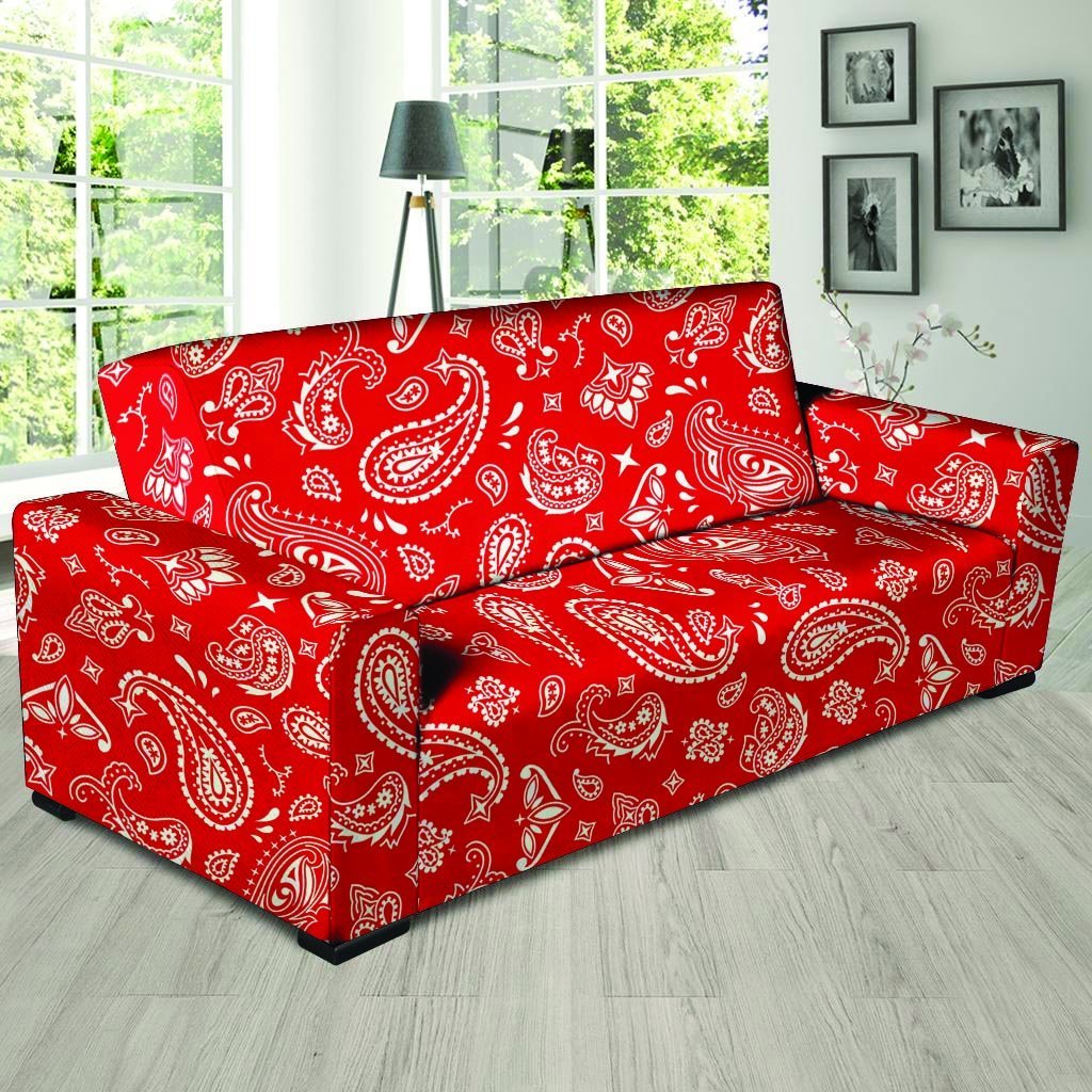 Red Bandana Sofa Cover-grizzshop