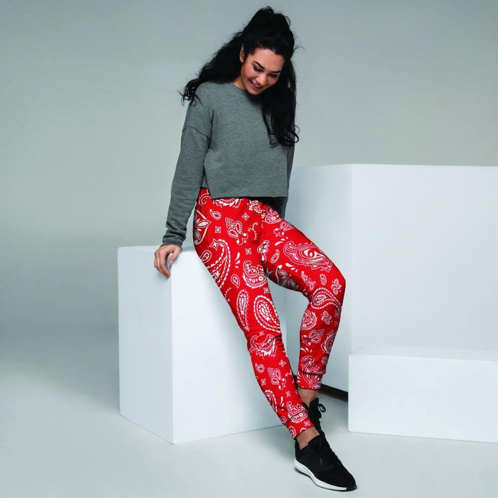 Red Bandana Women's Joggers-grizzshop