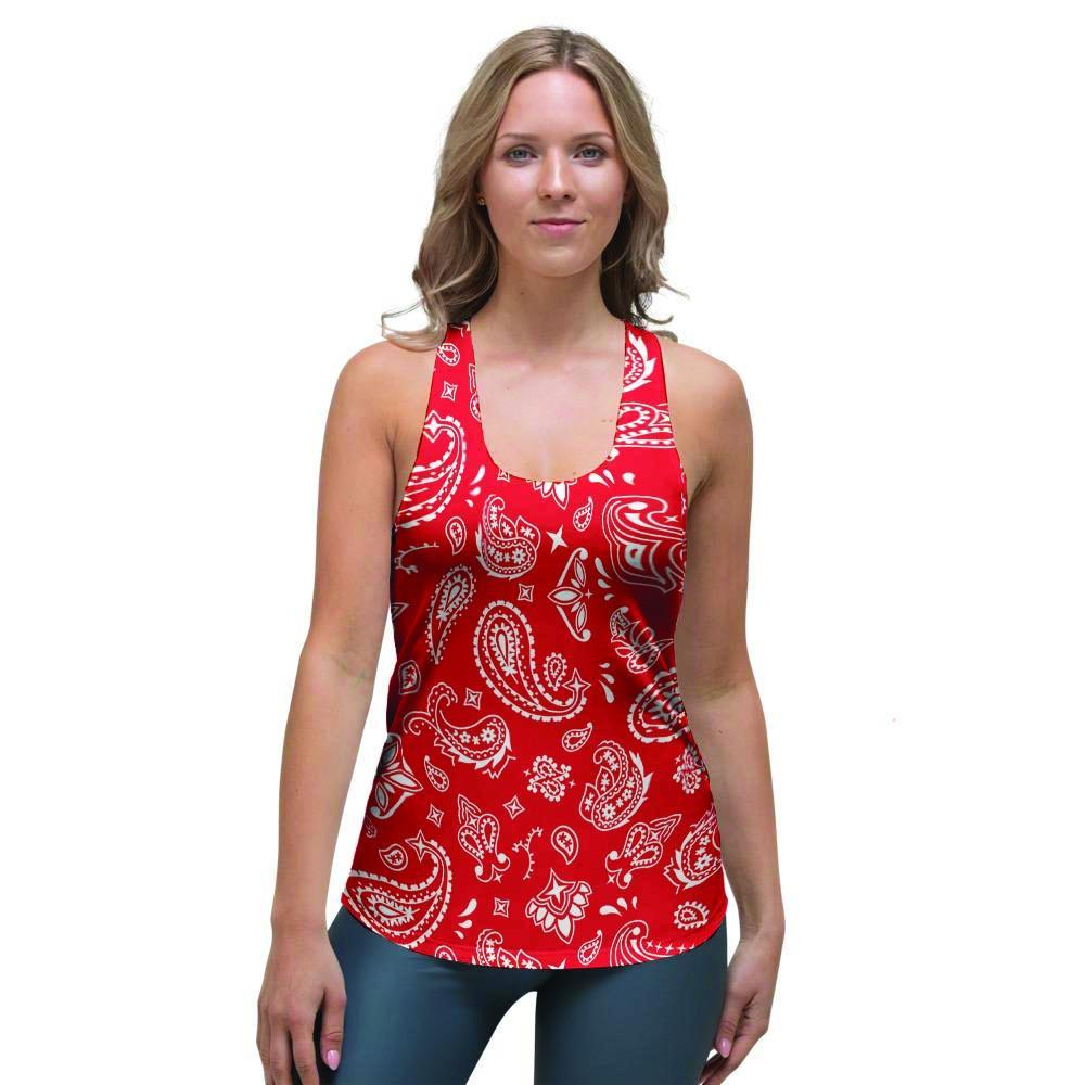 Red Bandana Women's Racerback Tank Top-grizzshop