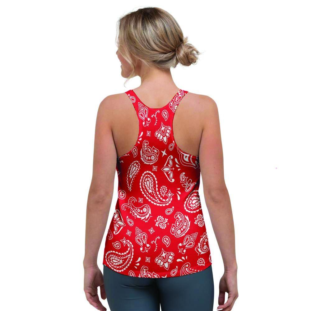 Red Bandana Women's Racerback Tank Top-grizzshop