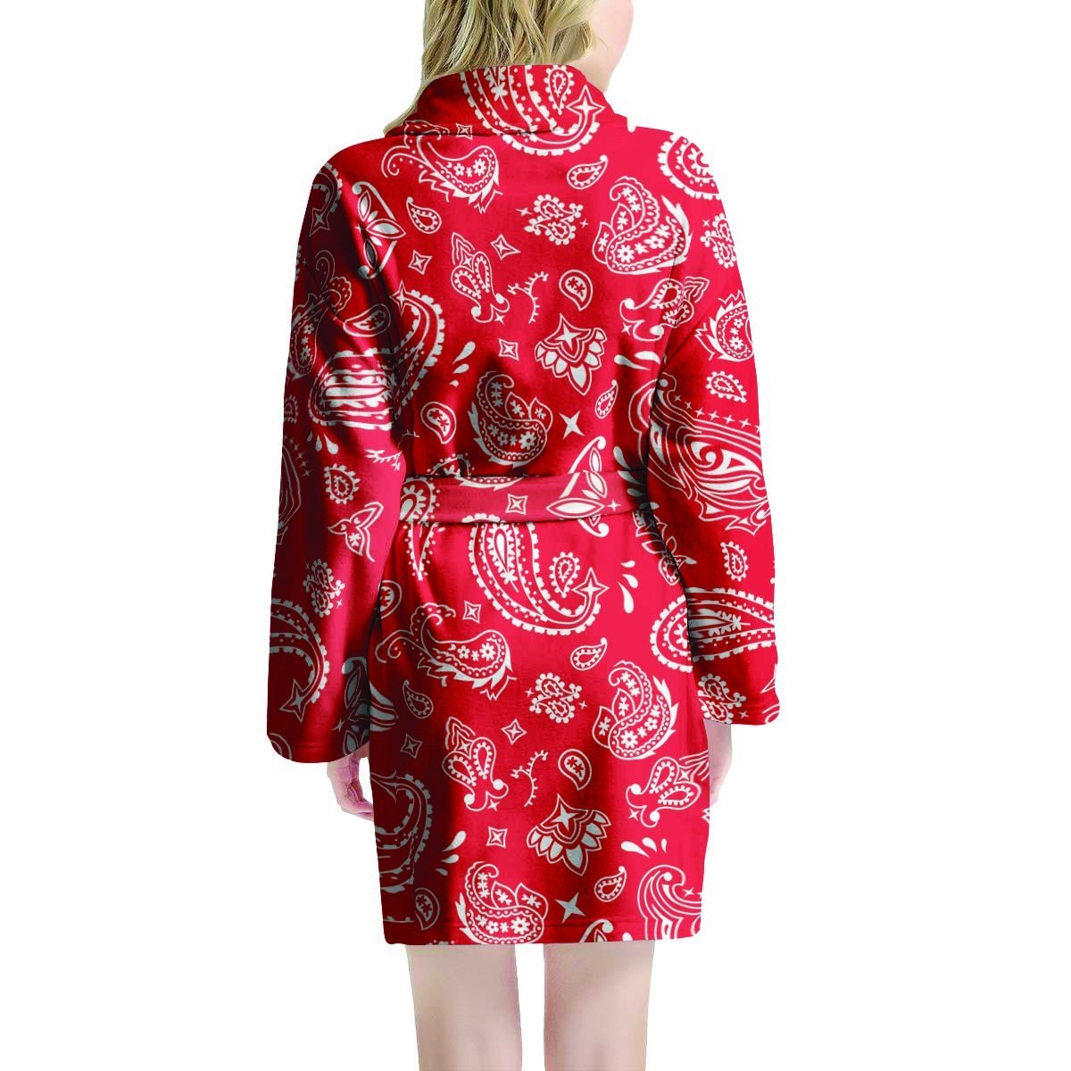 Red Bandana Women's Robe-grizzshop