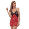 Red Bandana Women's Sexy Night Dress-grizzshop