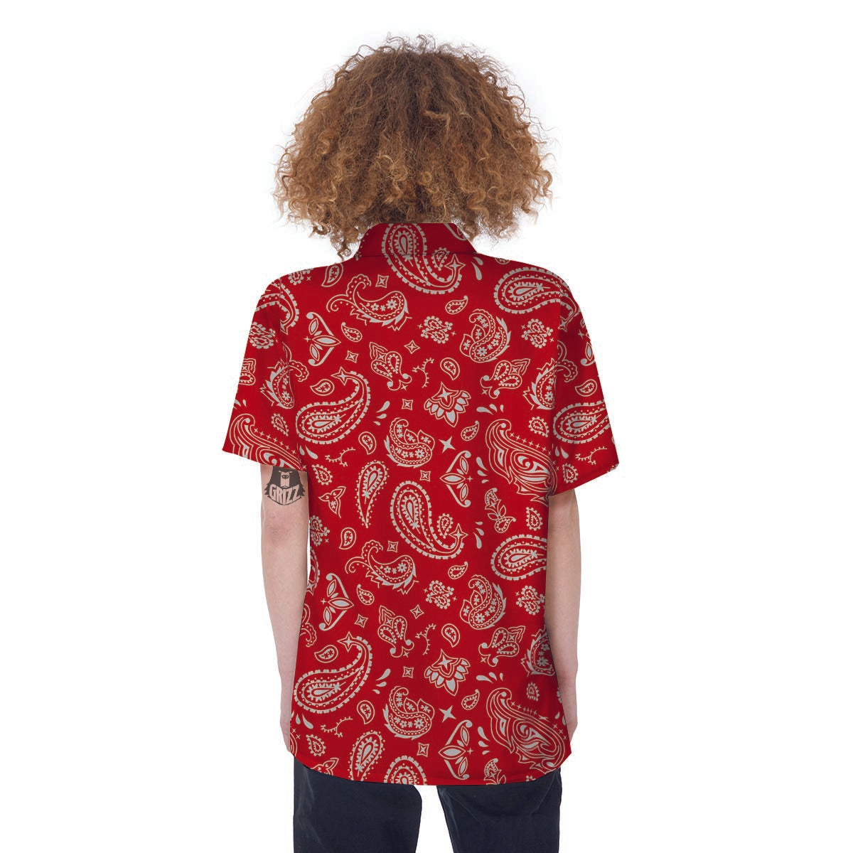 Red Bandana Women's Short Sleeve Shirts-grizzshop