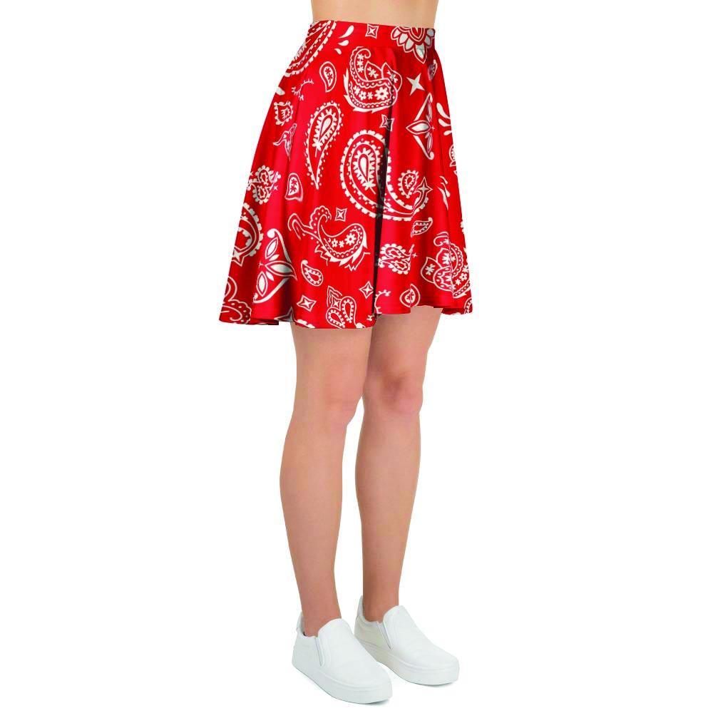 Red Bandana Women's Skirt-grizzshop