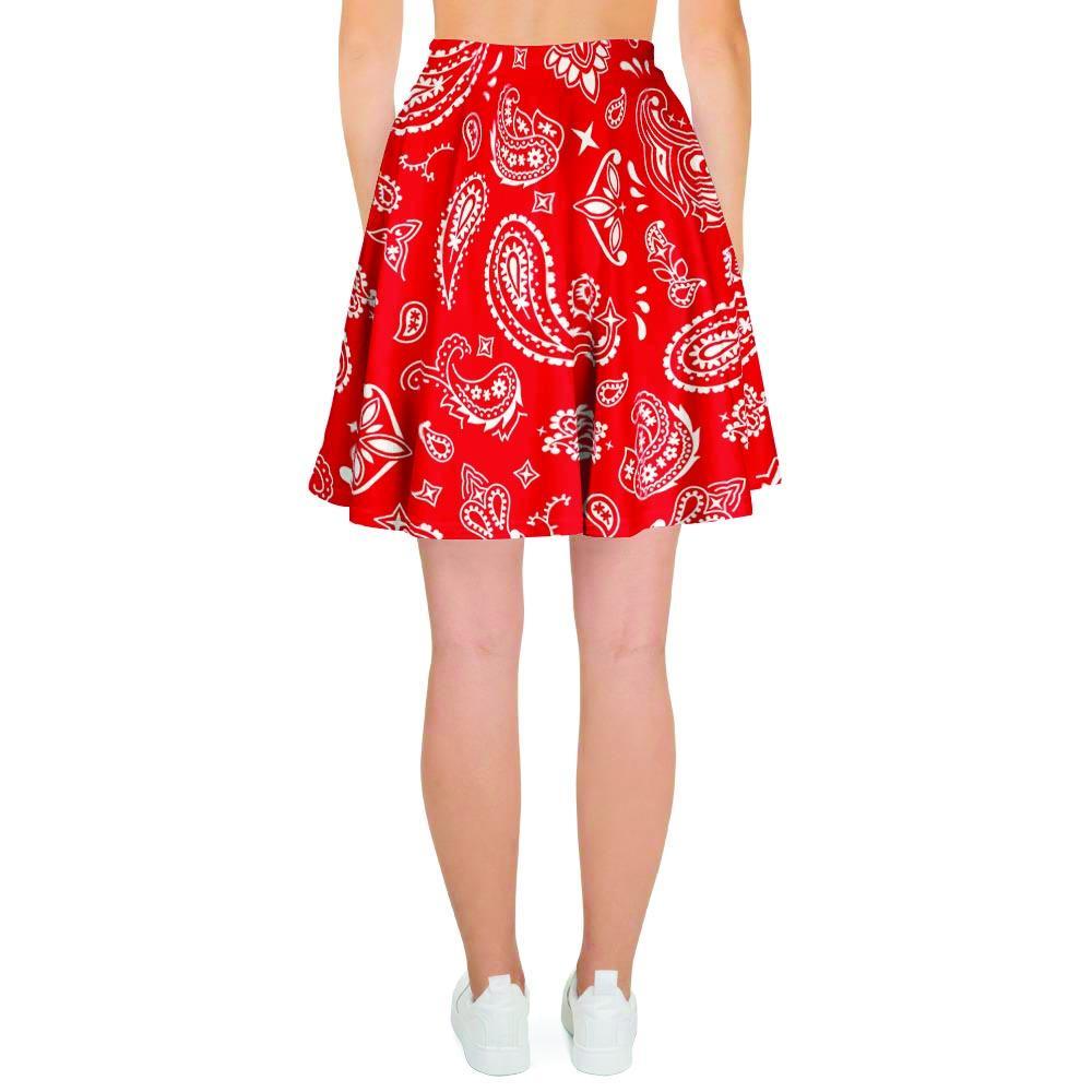 Red Bandana Women's Skirt-grizzshop