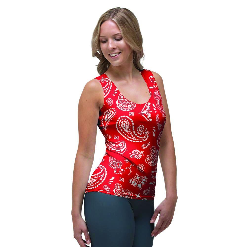 Red Bandana Women's Tank Top-grizzshop