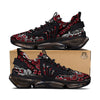 Red Black Bandana Paisley Print Black Gym Shoes-grizzshop