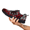 Red Black Bandana Paisley Print Black Sneaker-grizzshop