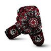 Red Black Bandana Paisley Print Boxing Gloves-grizzshop