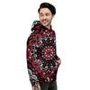 Red Black Bandana Paisley Print Men's Hoodie-grizzshop