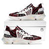 Red Black Bandana Paisley Print White Gym Shoes-grizzshop