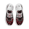 Red Black Bandana Paisley Print White Running Shoes-grizzshop