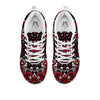 Red Black Bandana Paisley Print White Sneaker-grizzshop