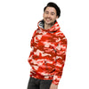 Red Camo And Camouflage Print Men's Hoodie-grizzshop