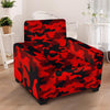 Red Camo Print Armchair Cover-grizzshop