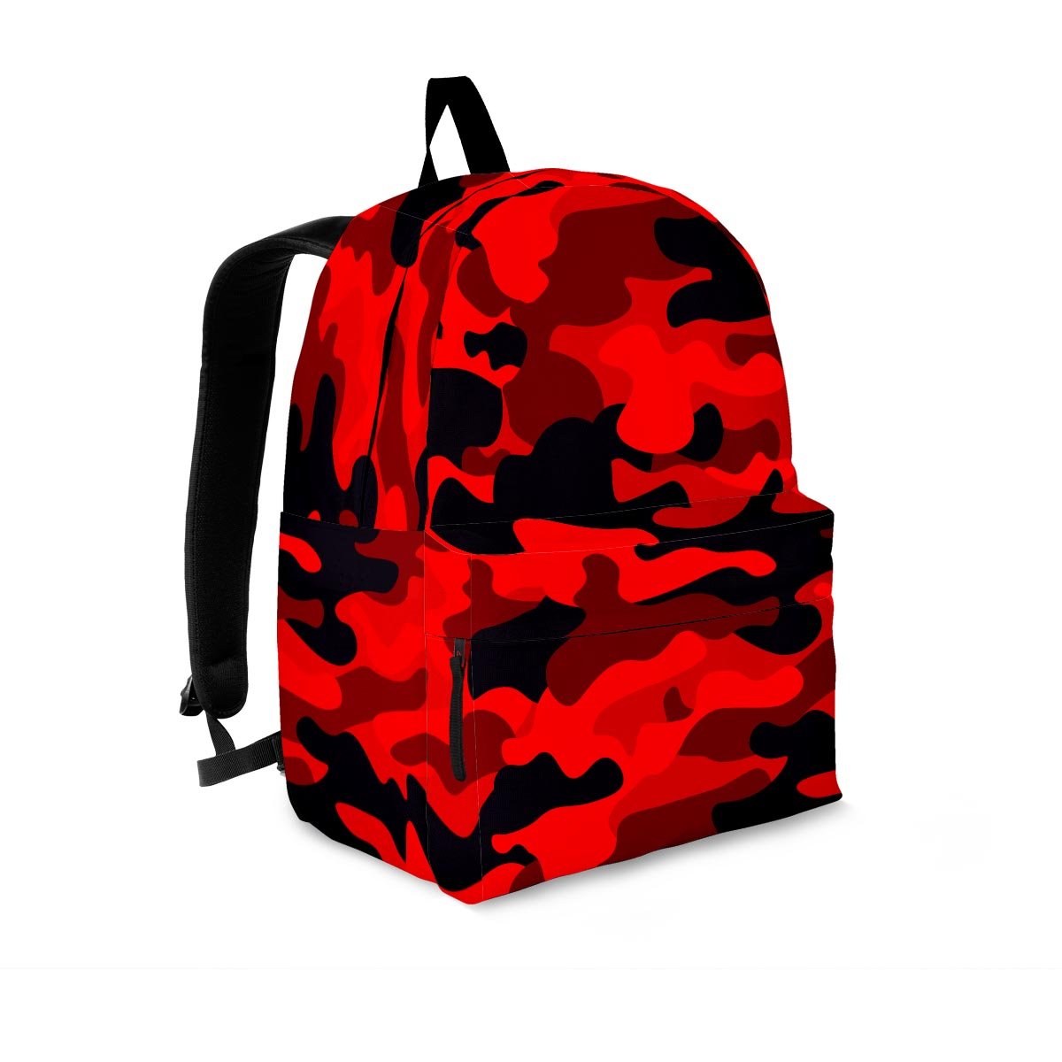 Red Camo Print Backpack-grizzshop