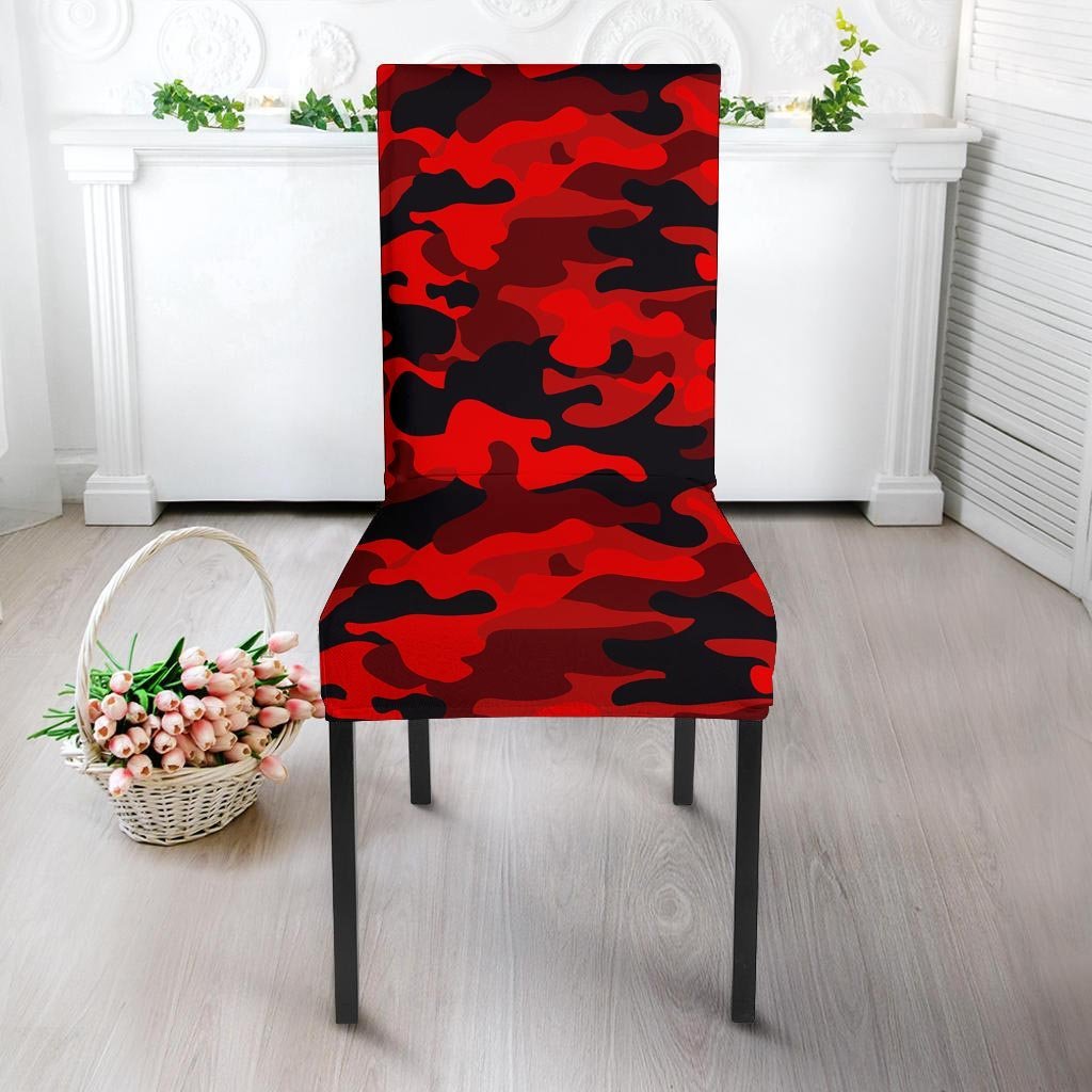 Red Camo Print Chair Cover-grizzshop