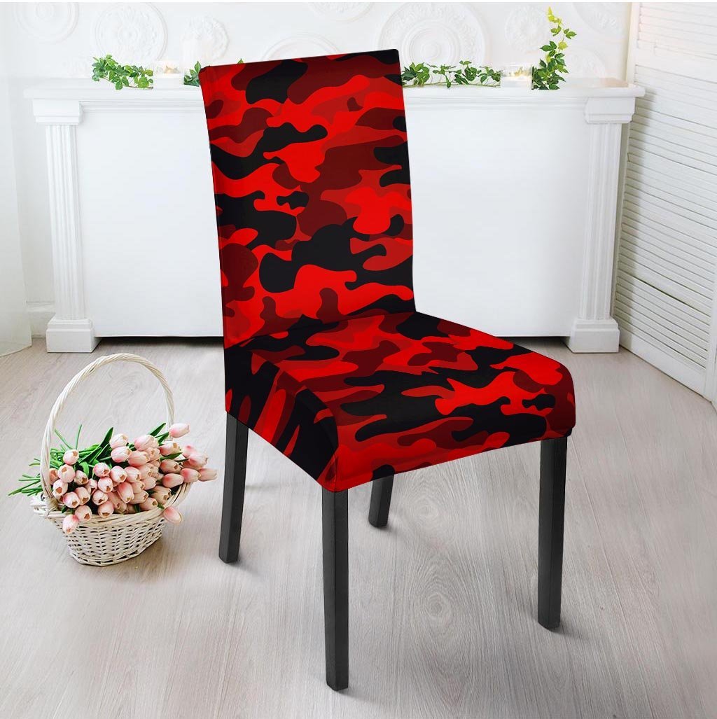 Red Camo Print Chair Cover-grizzshop