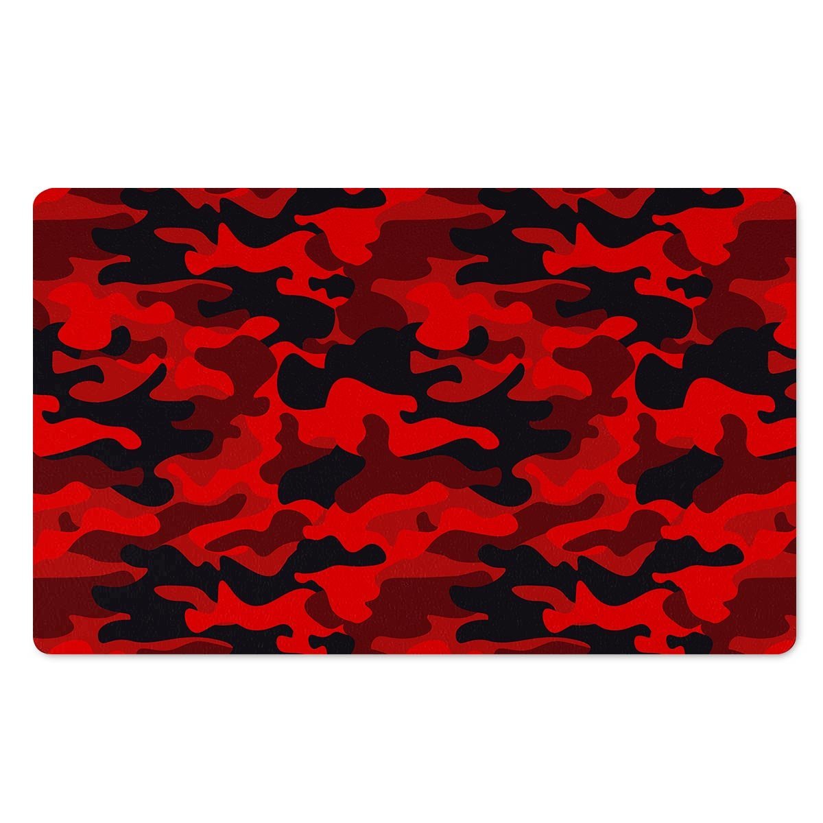 Red Camo Print Door Mat-grizzshop