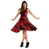 Red Camo Print Dress-grizzshop