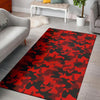 Red Camo Print Floor Mat-grizzshop