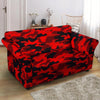 Red Camo Print Loveseat Cover-grizzshop