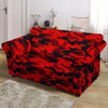 Red Camo Print Loveseat Cover-grizzshop