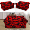 Red Camo Print Loveseat Cover-grizzshop