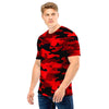 Red Camo Print Men T Shirt-grizzshop