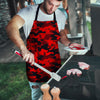 Red Camo Print Men's Apron-grizzshop