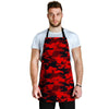 Red Camo Print Men's Apron-grizzshop