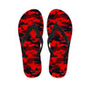 Red Camo Print Men's Flip Flops-grizzshop