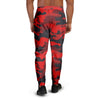 Red Camo Print Men's Joggers-grizzshop